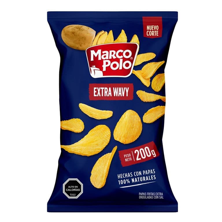 Papas Fritas Extra Wavy Marco Polo 200 g