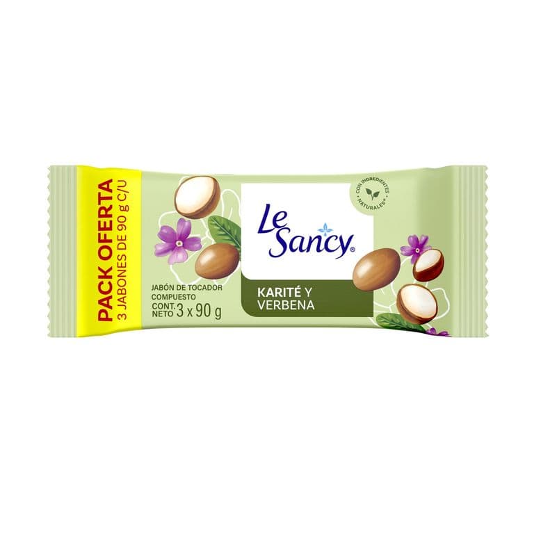 Pack Jabon en Barra Karite y Verbena Le Sancy 3x90 gr