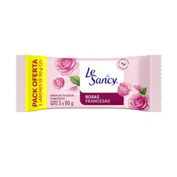 Pack Jabon en Barra Rosas Francesas Le Sancy 3x90 gr