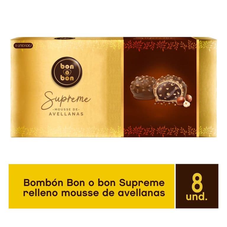 Bombones de Chocolate Bon o Bon Supreme Avellanas 144 g