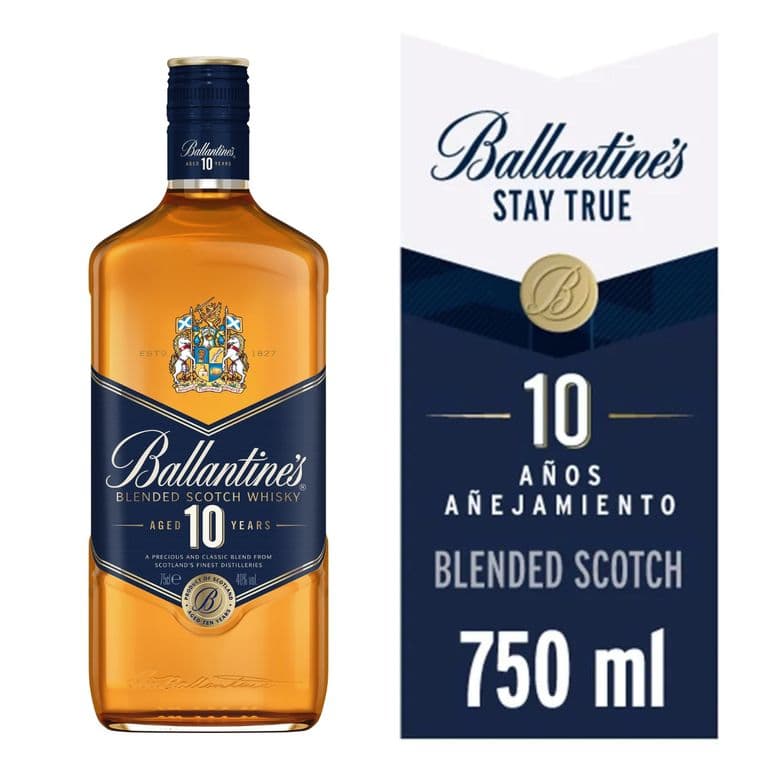 Whisky Ballantine's Blended Scotch 10 Anos 40] 750 ml