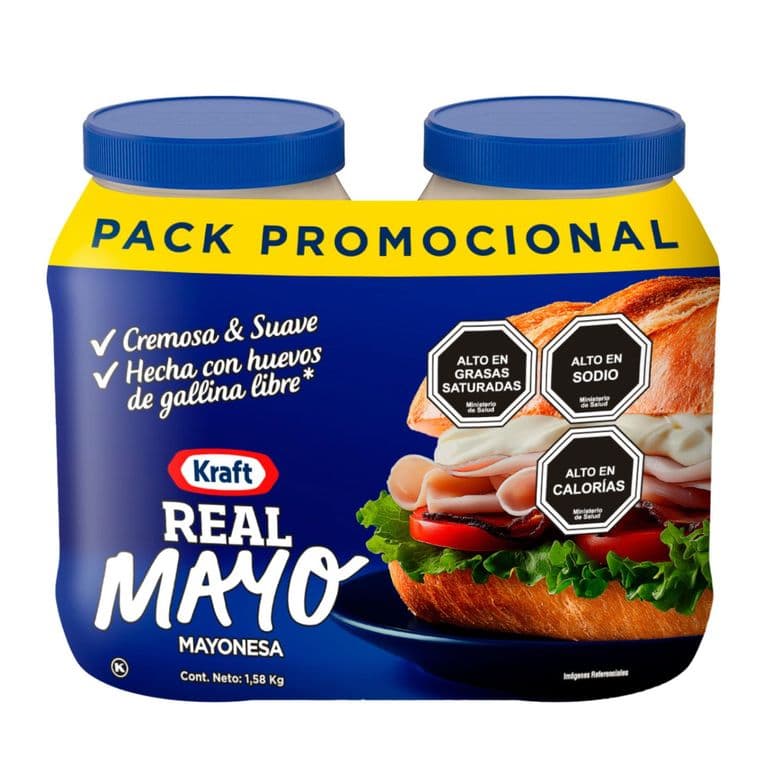 Pack Mayonesa Real Kraft Frasco 2 x 789 g