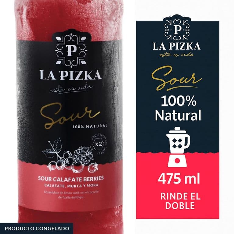 Coctel Sour Calafate Berries La Pizka Congelado 21 475 ml
