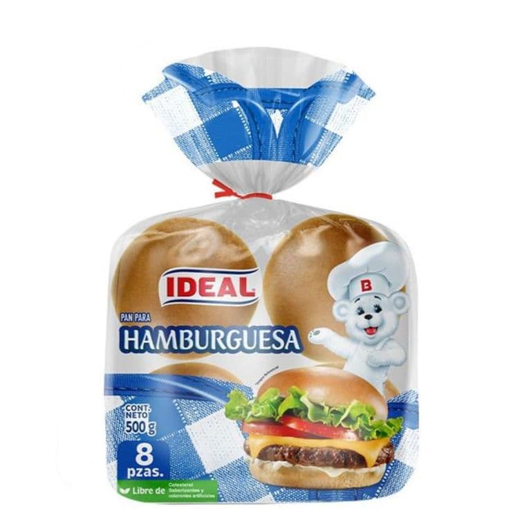 Pan para Hamburguesa Ideal 8 un