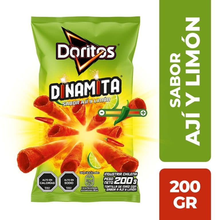 Snack Doritos Dinamita Sabor Aji y Limon 200 g