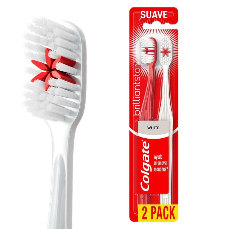 Pack Cepillo Dental Suave Brilliant Star Colgate 2 un
