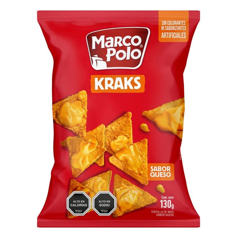 Tortillas Kraks Sabor Queso Marco Polo 130 gr