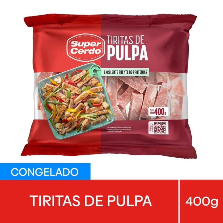 Tiritas de Pulpa de Cerdo Congeladas Super Cerdo 400 gr