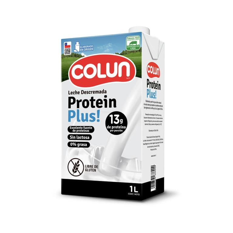 Leche Descremada Natural Protein Plus! Colun 1 lt