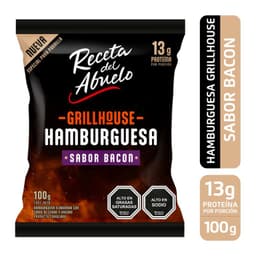 Hamburguesa Grillhouse Sabor Bacon Receta del Abuelo 100 gr