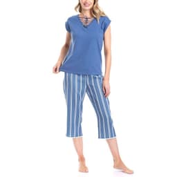 Pijama Algodon Viscosa Azul S