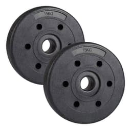 Par Discos 15 Kg - 30 Kg En Total Negro