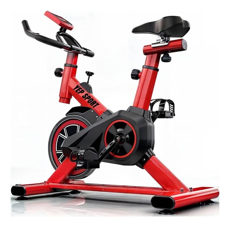 Bicicleta Spinning Resistencia 6kg Yepsport Rojo 179 CM