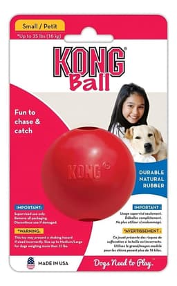 Pelota Para Perro Kong Ball Classic Talla S Hasta 16 Kg Rojo
