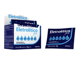 X10 Sobres Electrolitico Pet Rehidratante Perro Gato Ave Azul 100G