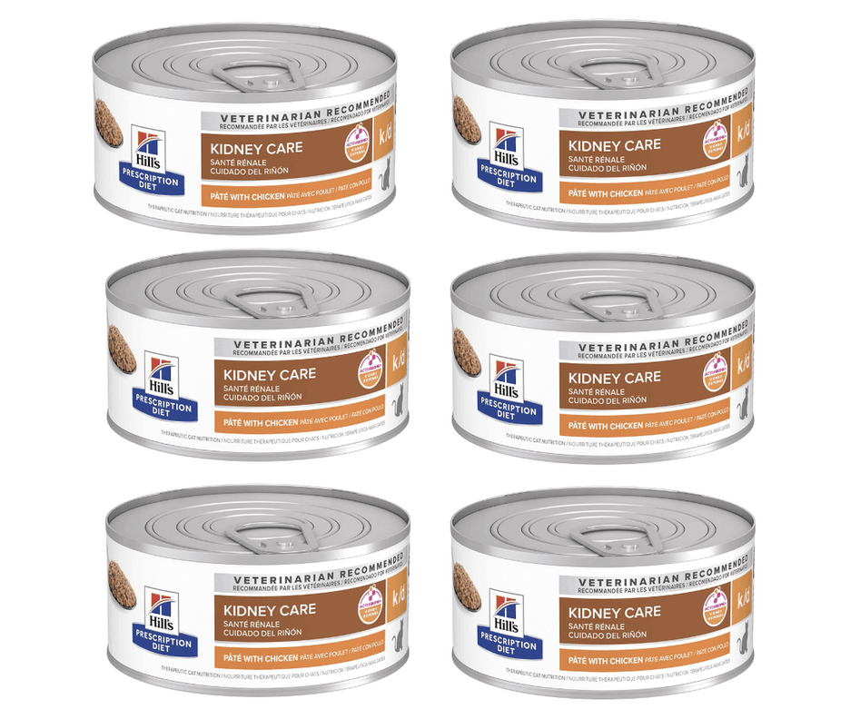 X6 Hill's Prescription Diet Kidney Care Gato Adulto 156 g c/u Blanco 6 oz