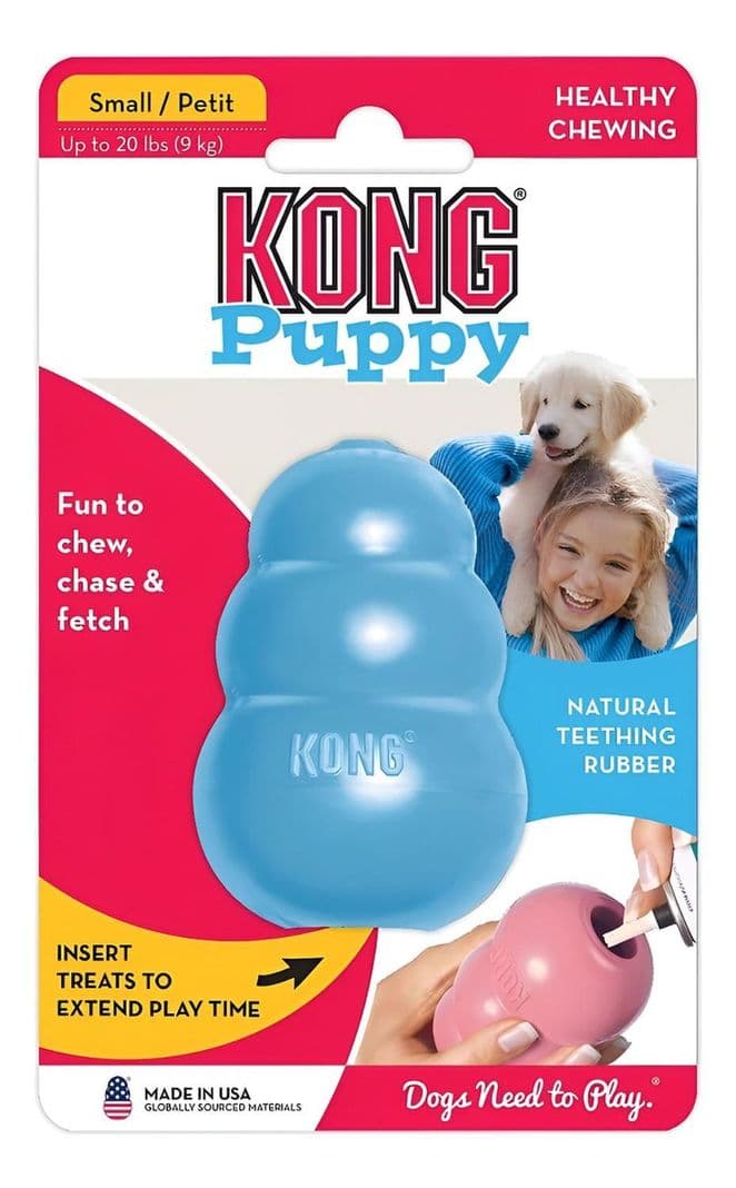 Juguete Kong Puppy Para Perros Cachorros Talla S Hasta 9 Kg Celeste 1