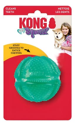 Kong Dental Squeezz Ball Pelota Dental Con Textura Talla M Verde