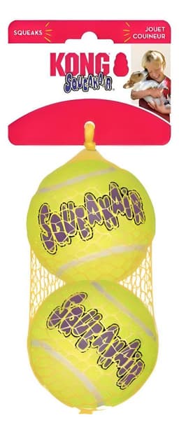 Pelota Para Perro Kong Ball Squeak Air Talla L X2 Unidades Amarillo