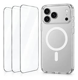 Carcasa Transparente Magnetica + 3 Micas Compatible con iPhone 17 Pro