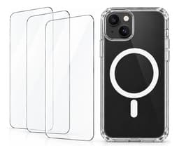 Carcasa Transparente Magnetica + 3 Micas Compatible con iPhone 13 Mini