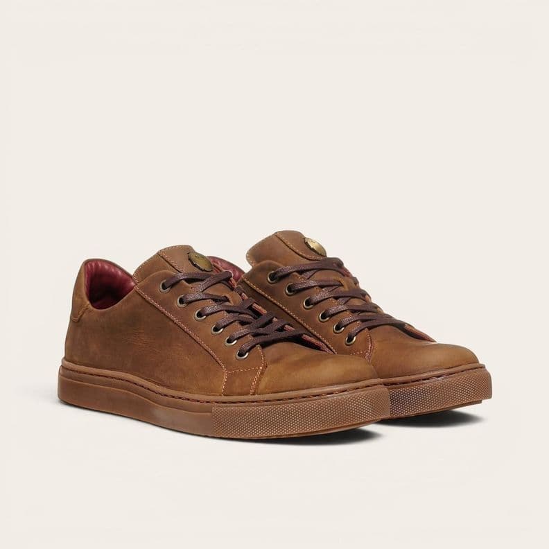 Zapatilla de Cuero Original Tronador OLKI - Cafe/Cristal 42