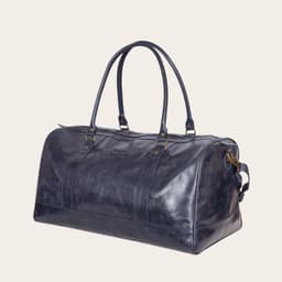 Bolso de Viaje en Cuero Natural Futaleufu OLKI - Azul azul claro