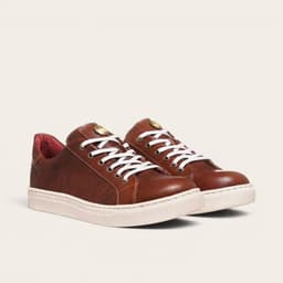 Zapatilla de Cuero Original Tronador OLKI - Castano/Blanca Terracota 40