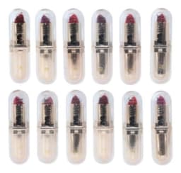 Paq 24 Labiales Barra Mate Tonos Surtidos Duraderos ALJ Blanco