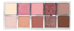 Paq 24 Paletas Sombras 10 Colores Calidos Satinado Mate ALJ Blanco