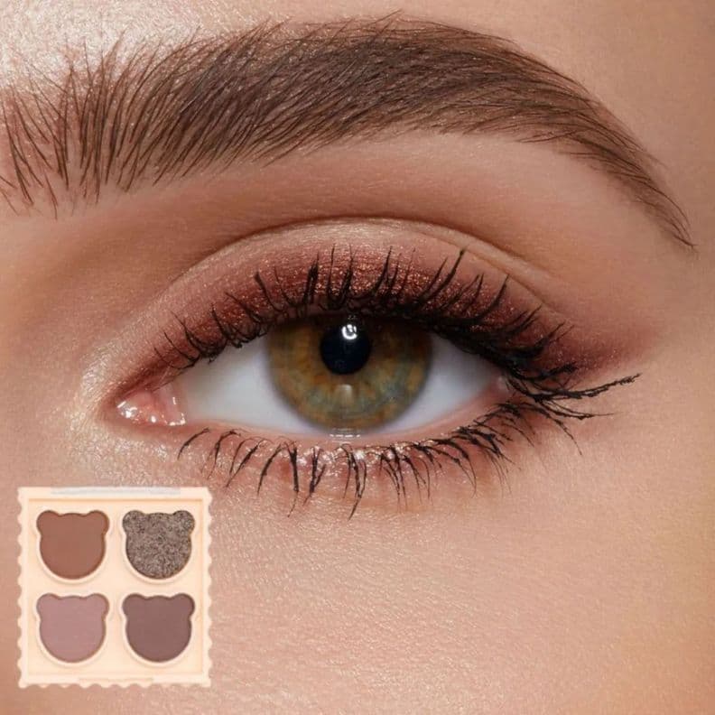 Paq 24 Paletas Sombras Ojos Osito Teddy Glam Compacto ALJ Blanco