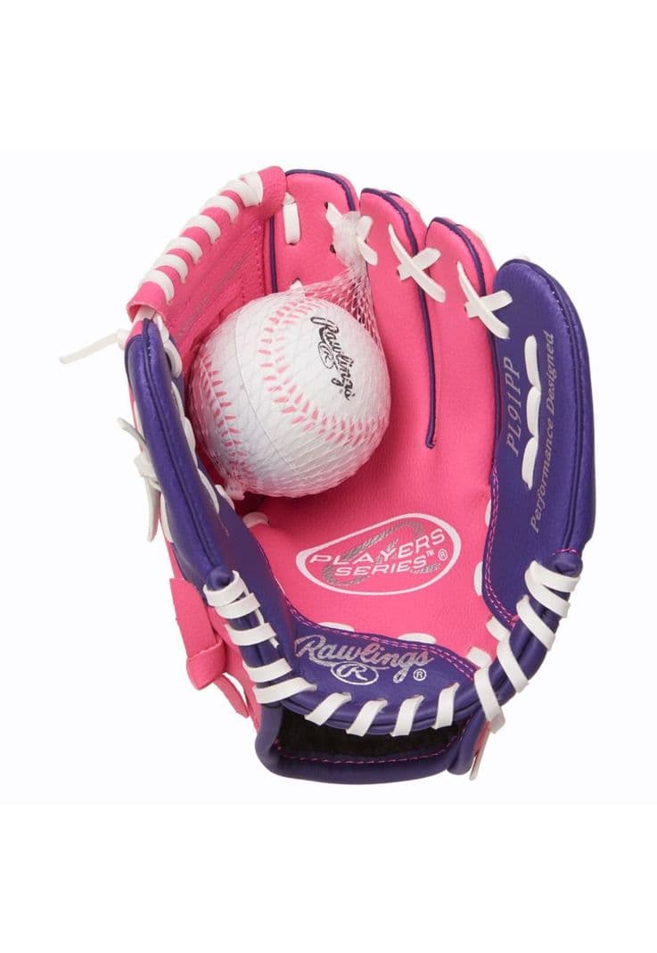 Pack Guante Baseball Play Series9''(Lanz Der)+Pelota Junior Rosado