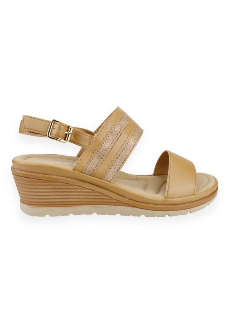 Sandalia New Walk Confort Camel 35