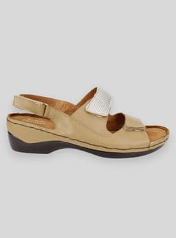 Sandalia Exs Confort Cuero Beige 38