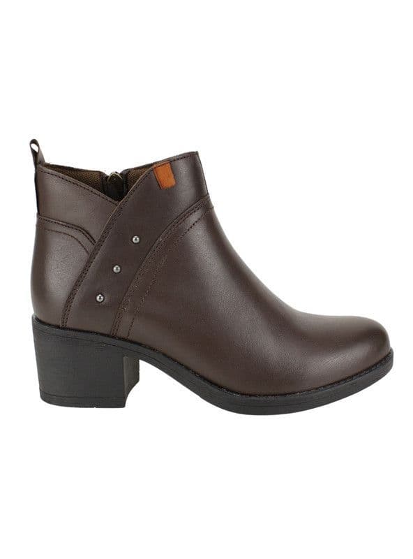 Botin Palm Tachas Cuero Cafe 36