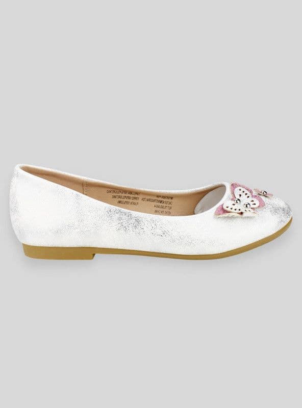 Ballerina Nat Geo Kids Mariposas Plateada Plateado Metalico 31