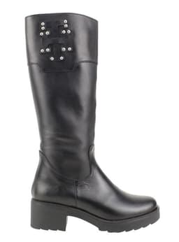 Bota Exs Plataforma Cuero Negro 39