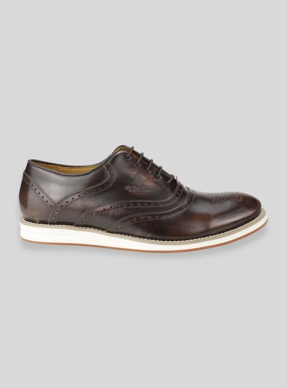 Zapato Polo Club Oxford Cuero Cafe 43