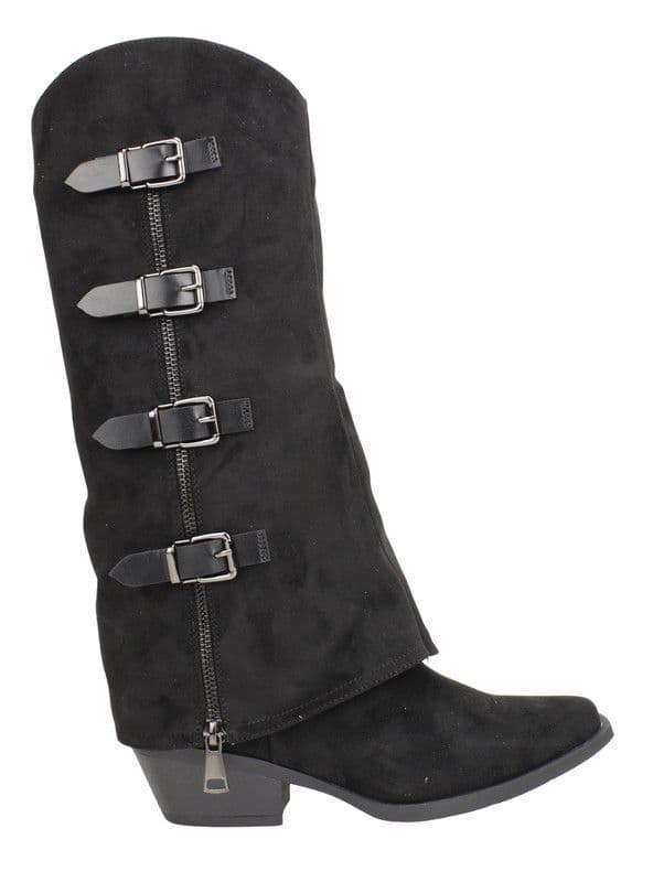 Bota Agua de Coco Vaquera Convertible Negra Negro 36