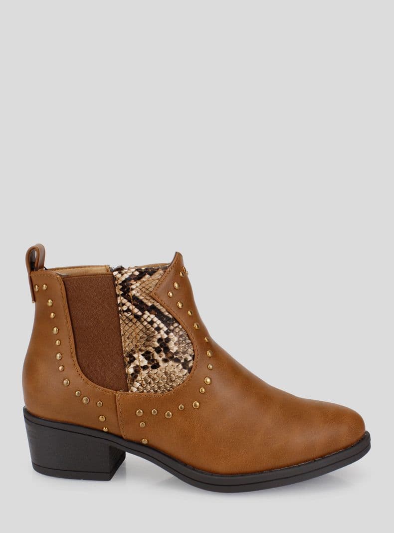 Botin Agua de Coco Snake Camel Taupe 35