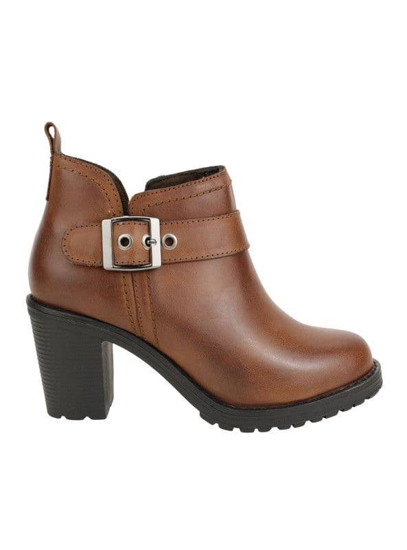 Botin Palm Cuero Correa Marron Cafe 40