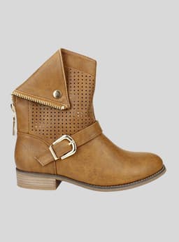 Botin Troquelado Camel 35