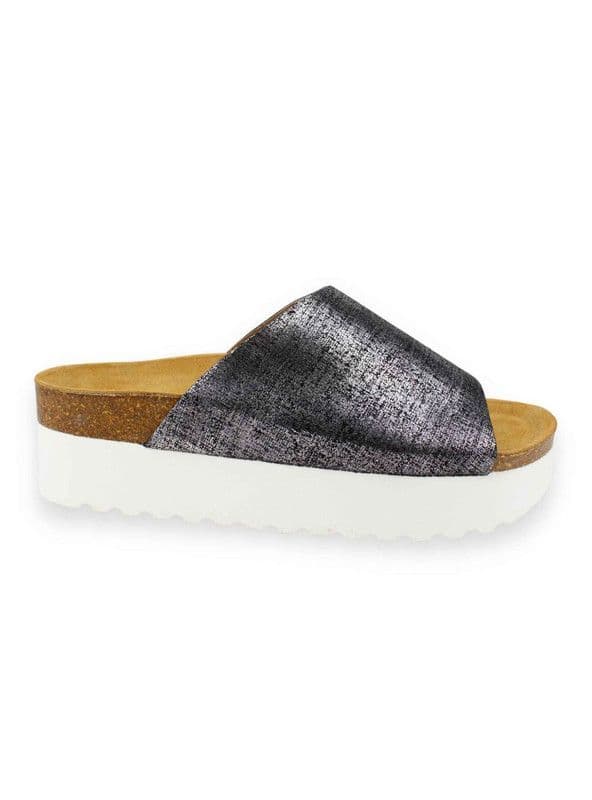 Sandalia Plakton Plataforma Negra Negro 39