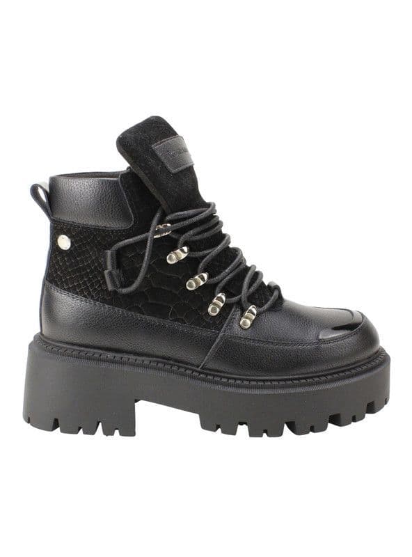 Botin Romano Militares Cuero Negro 40