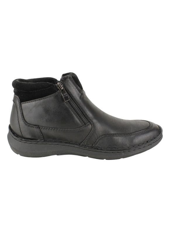 Botin Nat Geo Doble Cierre Cuero Negro 43