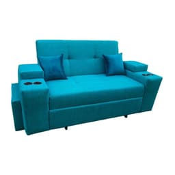 SOFA CAMA TREBOL 3 CUERPOS 185cm Turquesa 0