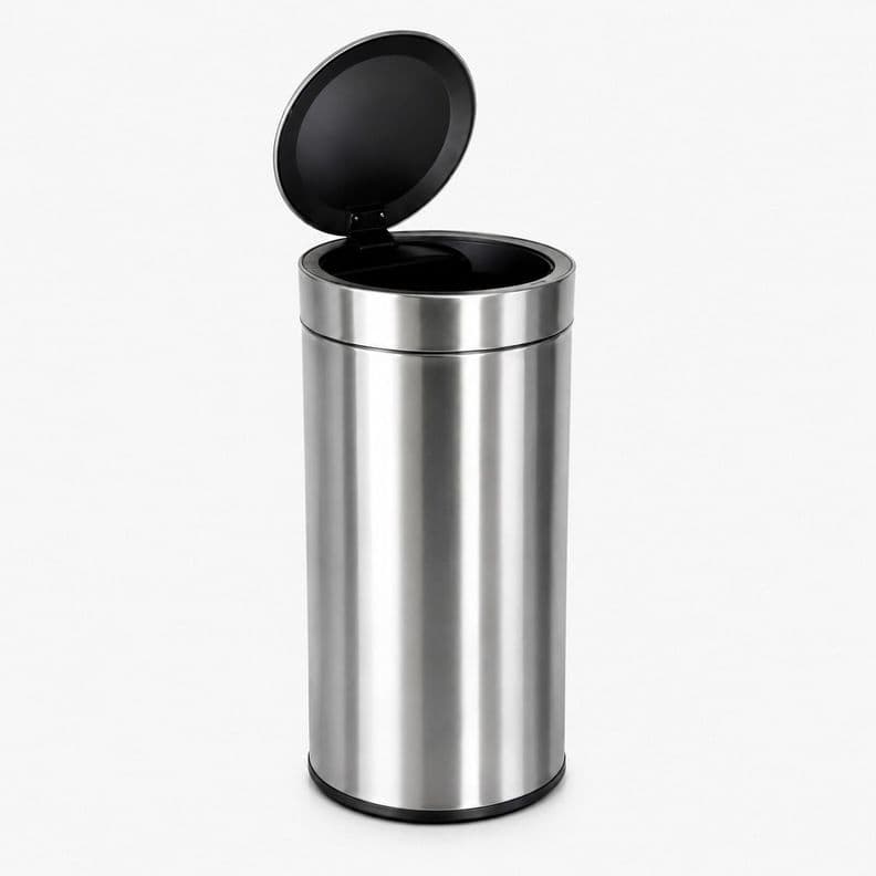Basurero Metalico Acero Inoxidable 40L Con Sensor