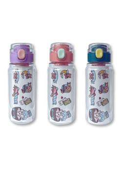 Botella De Plastico Con Filtro Escolar Stickers Decorativo 700ml Surtido