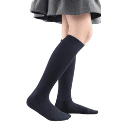 Pack 3 Calcetines Escolar Largo Azul Algodon OMAS Azul Marino M