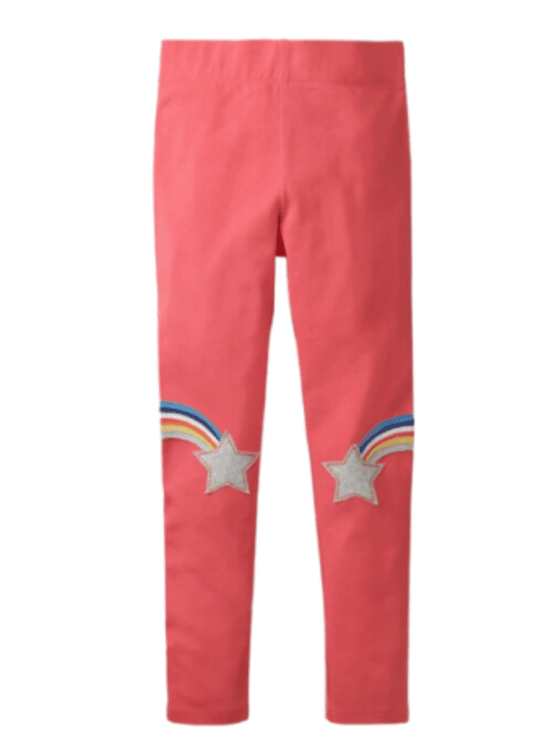 Calzas Nina Arco Iris De Colores Rosa Jump Kids 100% Algodon Rosado 7